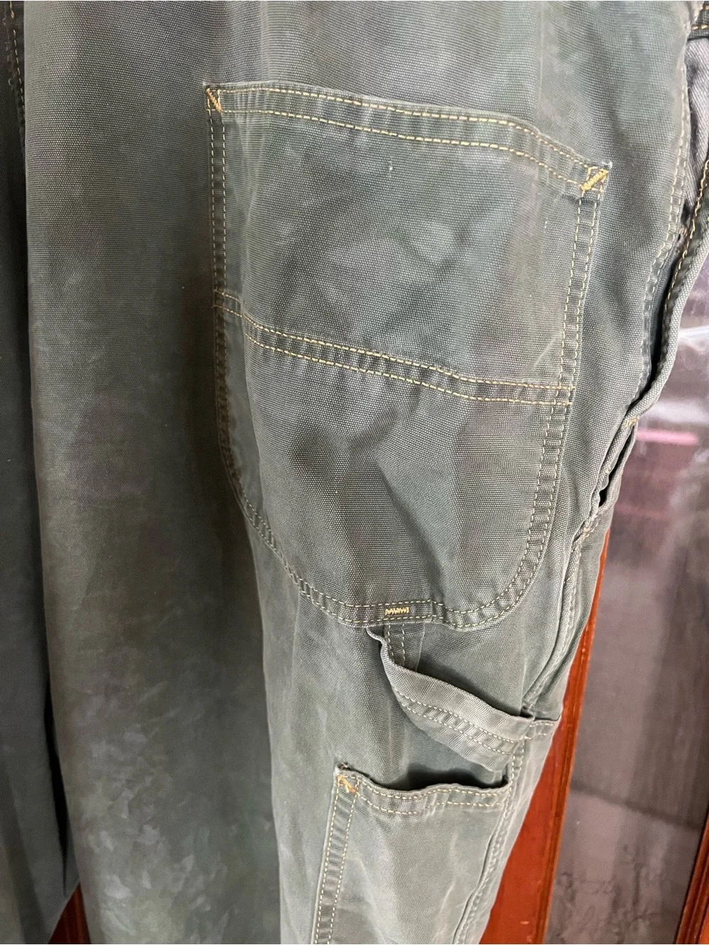 Garden Favorite Carhartt Olive Green Loose-Fit Canvas Carpenter Overalls